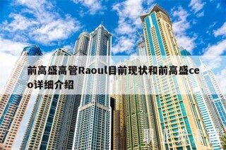 前高盛高管Raoul目前现状和前高盛co详细介绍