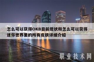 怎么可以获得OKB目前现状和怎么可以获得迷你世界里的所有皮肤详细介绍