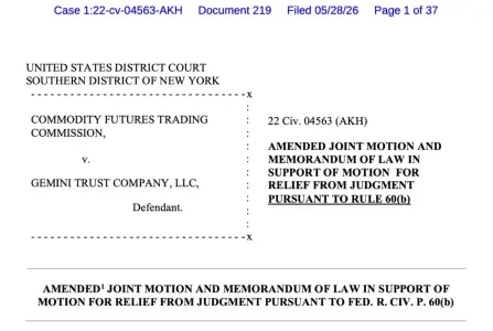 前 CFTC 主席称该机构对 Gemini 和解协议的逆转“极其不寻常”